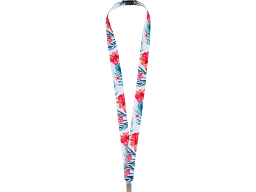 Изображение №2 | Ланъярд под сублимацию с клипом и замком обрыва, 2 см (белый)