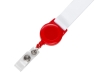 Изображение №4 | Ланъярд под сублимацию с ретрактором, 2 см (белый, красный)