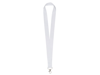 Изображение №1 | Ланъярд под сублимацию с карабином, 2,5 см (белый)