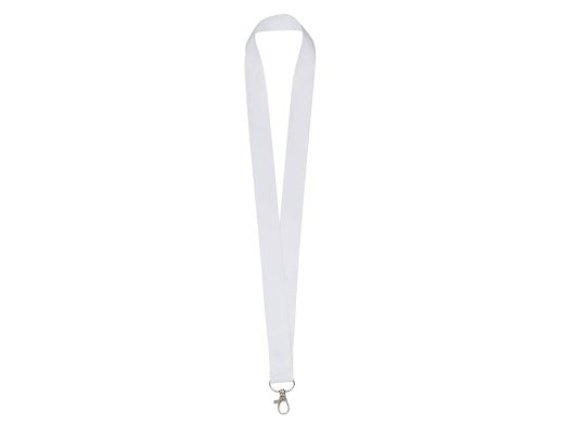Изображение №1 | Ланъярд под сублимацию с карабином, 2,5 см (белый)