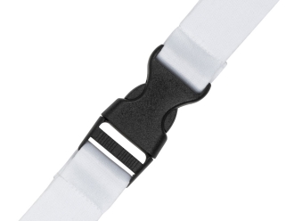 Изображение №5 | Ланъярд под сублимацию с карабином и межуровневым замком, 2,5 см (белый)