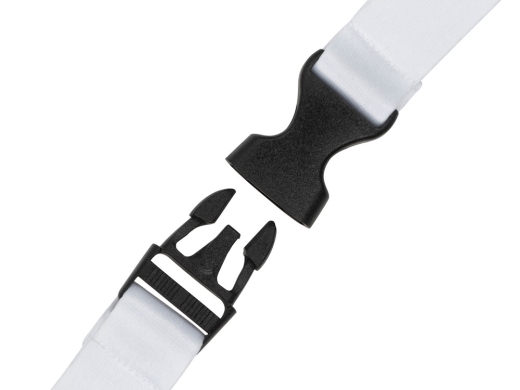 Изображение №6 | Ланъярд под сублимацию с карабином и межуровневым замком, 2,5 см (белый)