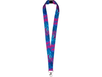 Изображение №3 | Ланъярд под сублимацию с карабином и замком обрыва, 2,5 см (белый)