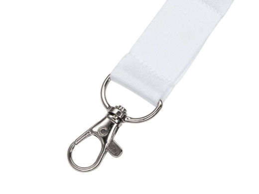 Изображение №4 | Ланъярд под сублимацию с карабином и замком обрыва, 2,5 см (белый)