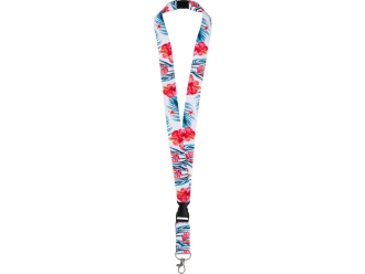 Изображение №3 | Ланъярд под сублимацию с карабином, межуровневым замком и замком обрыва, 2,5 см (белый)