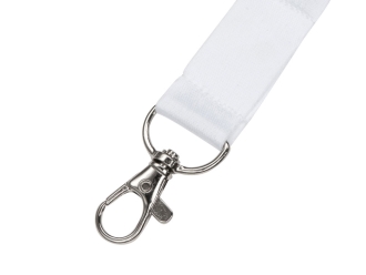 Изображение №4 | Ланъярд под сублимацию с карабином, межуровневым замком и замком обрыва, 2,5 см (белый)
