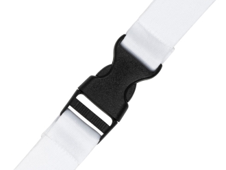 Изображение №5 | Ланъярд под сублимацию с карабином, межуровневым замком и замком обрыва, 2,5 см (белый)