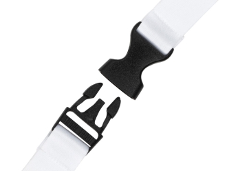 Изображение №6 | Ланъярд под сублимацию с карабином, межуровневым замком и замком обрыва, 2,5 см (белый)