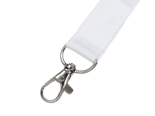 Изображение №4 | Ланъярд под сублимацию с карабином, межуровневым замком и замком обрыва, 2,5 см (белый)