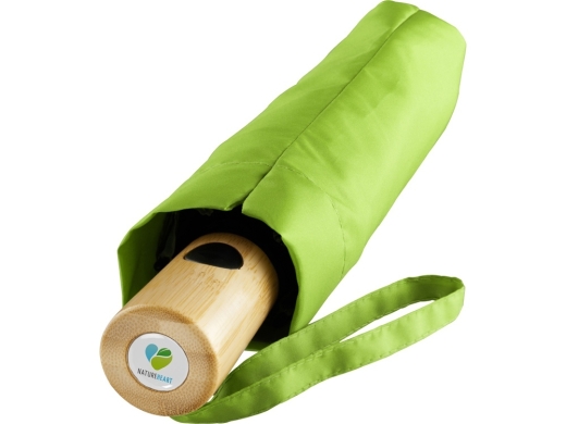 Изображение №9 | Зонт складной из бамбука «ÖkoBrella» полуавтомат (лайм)