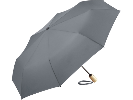 Изображение №1 | Зонт складной из бамбука «ÖkoBrella» полуавтомат (серый)