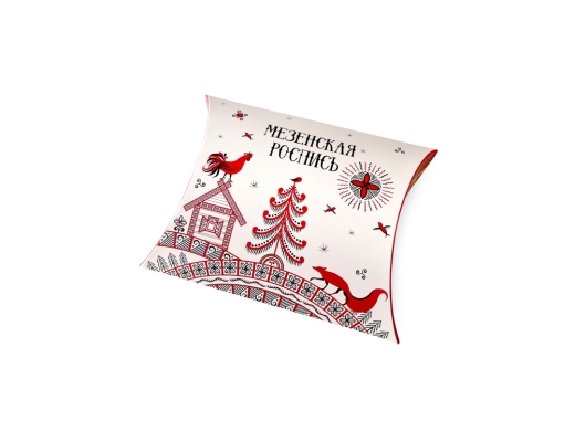 Изображение №9 | Платок «Мезенская роспись» (красный, белый)