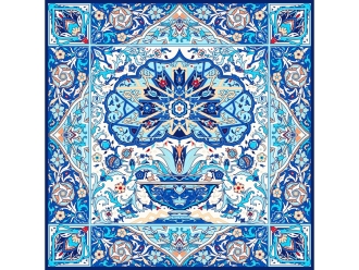 Изображение №1 | Платок «Арабески» (синий, голубой)