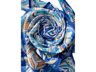Изображение №3 | Платок «Арабески» (синий, голубой)