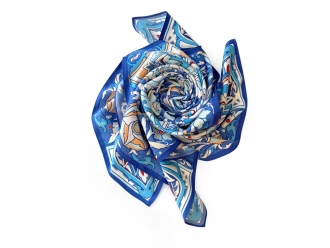 Изображение №4 | Платок «Арабески» (синий, голубой)