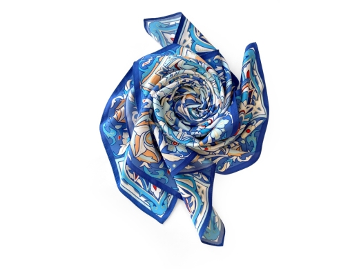 Изображение №4 | Платок «Арабески» (синий, голубой)