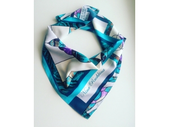 Изображение №3 | Платок «Каменный Цветок» (малахитовый, сиреневый)