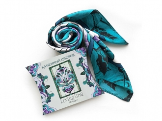 Изображение №9 | Платок «Каменный Цветок» (малахитовый, сиреневый)