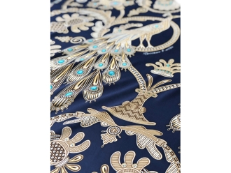 Изображение №3 | Платок «Русское золотное шитьё» (темно-синий, золотистый)