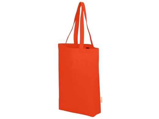 Изображение №3 | Сумка Fixy из переработанного хлопка 220 г/м2 с фиксирующей лентой (оранжевый)