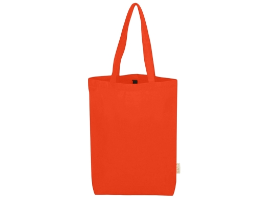 Изображение №5 | Сумка Fixy из переработанного хлопка 220 г/м2 с фиксирующей лентой (оранжевый)