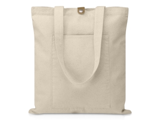 Изображение №1 | Cумка «Clip» из хлопка 340 г/м2 с застежкой из экокожи (натуральный)