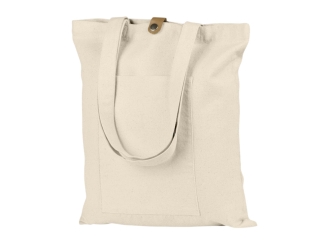 Изображение №3 | Cумка «Clip» из хлопка 340 г/м2 с застежкой из экокожи (натуральный)