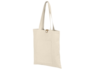 Изображение №4 | Cумка «Clip» из хлопка 340 г/м2 с застежкой из экокожи (натуральный)