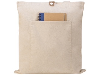 Изображение №8 | Cумка «Clip» из хлопка 340 г/м2 с застежкой из экокожи (натуральный)