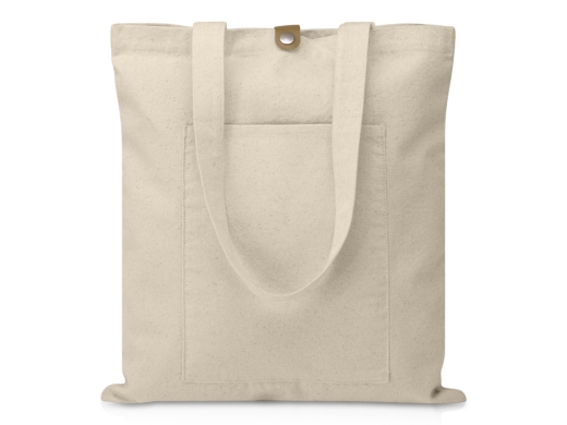 Изображение №1 | Cумка «Clip» из хлопка 340 г/м2 с застежкой из экокожи (натуральный)