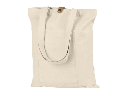 Изображение №3 | Cумка «Clip» из хлопка 340 г/м2 с застежкой из экокожи (натуральный)