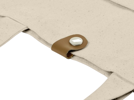 Изображение №7 | Cумка «Clip» из хлопка 340 г/м2 с застежкой из экокожи (натуральный)