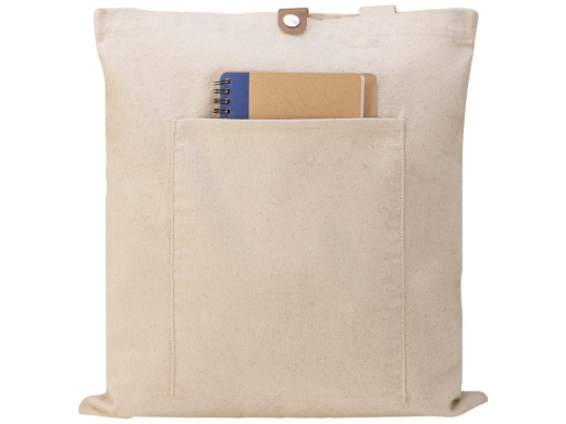 Изображение №8 | Cумка «Clip» из хлопка 340 г/м2 с застежкой из экокожи (натуральный)