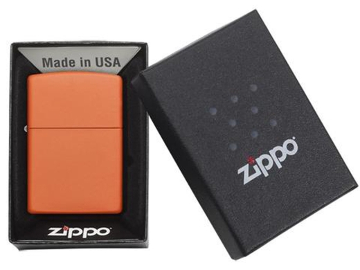 Изображение №6 | Зажигалка ZIPPO Classic с покрытием Orange Matte (оранжевый)