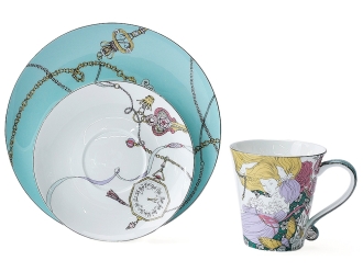 Изображение №4 | Набор чашка и блюдце «TEA SET ALICE» (мультиколор)