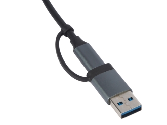 Изображение №4 | USB-хаб «Link» с коннектором 2-в-1 USB-C и USB-A, 2.0/3.0 (серый)