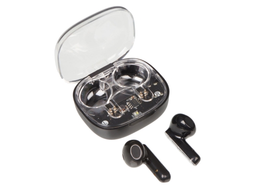 Изображение №4 | Беспроводные наушники TWS «Sync» (черный, прозрачный)