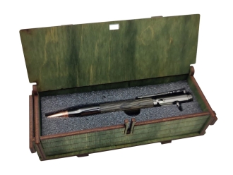 Изображение №7 | Ручка шариковая Падук (ручка- коричневый, gun, розовое золото, подарочная коробка- зеленый)