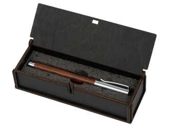 Изображение №7 | Ручка роллер Падук (ручка- коричневый, серебристый, подарочная коробка- темно-коричневый)