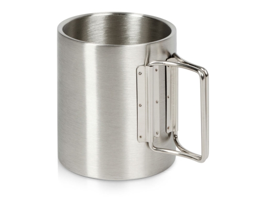 Изображение №1 | Стальная кружка со складными ручками «Kamchatka» (серебристый)