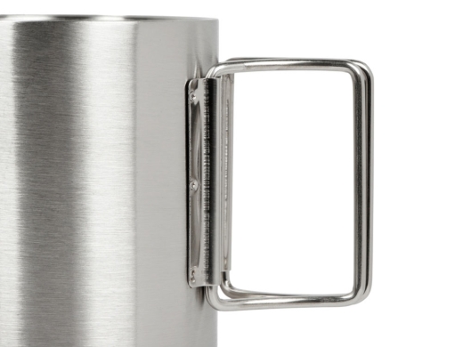 Изображение №4 | Стальная кружка со складными ручками «Kamchatka» (серебристый)