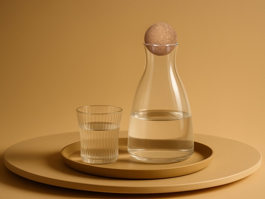 Изображение №6 | Кувшин с пробковой крышкой «Beveri» (прозрачный, натуральный коричневый)