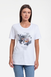 Изображение №1 | Футболка женская «Подруга Питер», белая, размер S