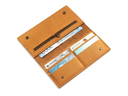 Изображение №3 | Бумажник «Денмарк» С лого (оранжевый)