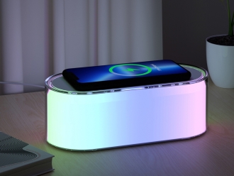 Изображение №8 | Ночник с беспроводной зарядкой и RGB подсветкой «Miracle», 15 Вт (белый)