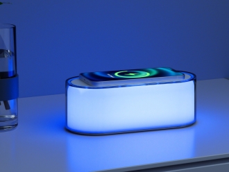 Изображение №9 | Ночник с беспроводной зарядкой и RGB подсветкой «Miracle», 15 Вт (белый)