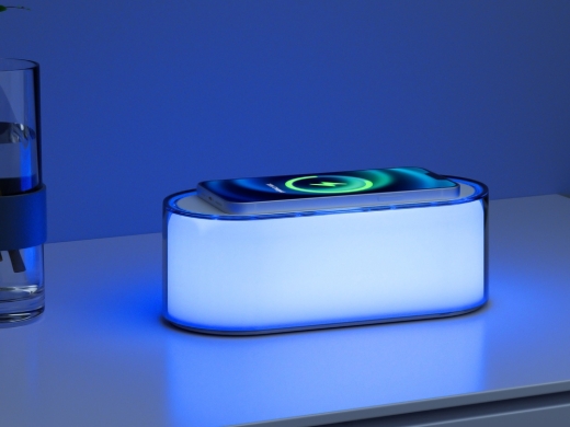 Изображение №9 | Ночник с беспроводной зарядкой и RGB подсветкой «Miracle», 15 Вт (белый)