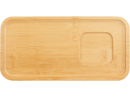 Изображение №3 | Чайная пара с бамбуковым блюдцем «Deny» (белый)