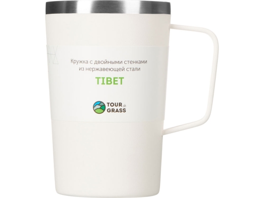 Изображение №4 | Стальная кружка с двойными стенками и порошковым покрытием «Tibet» (белый)