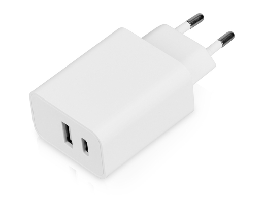 Изображение №1 | Сетевое зарядное устройство c выходами USB-A и USB-C «Recharger», 10 Вт (белый)